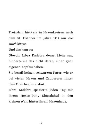 ©️Dieses Material ist urheberrechtlich geschützt. Seite 12 von "Die Kürbishexe"  - Textseite 