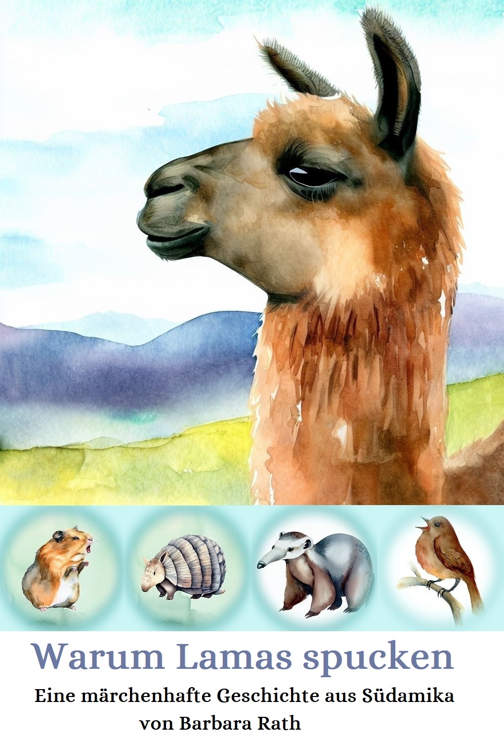 Cover zu "Warum Lamas spucken" - eine m&auml;rchenhafte Geschichte aus S&uuml;damerika von Barbara Rath