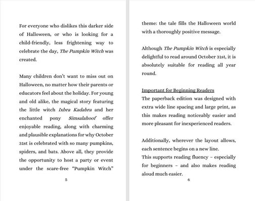 Reading sample: The Pumpkin Witch - pages 5+6