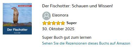 Screenshot der Rezension zu Der Fischotter bei Amazon mit 5 Sternen