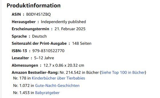 screenshor-sid-einfache-sprache-ranking bei KDP Amazon