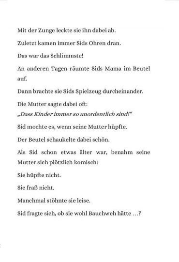 Leseprobe zum Kinderroman in einfacher Sprache "Sids Abenteuer" - Screenshot 5: Text