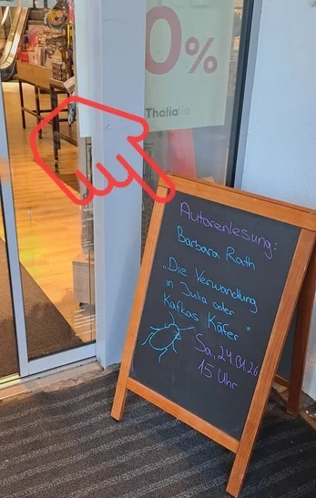 Fotos von der Lesung bei Thalia Krefeld vom 24.1.26